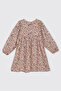Girl's Cotton Lined Salmon Dress - 2