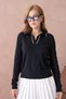 Contrast Piping Polo Collar Long Sleeve Knitwear Sweater Aw26Kz00059 - 3