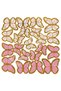 Pink White Gold Detailed Butterfly Balloon Ornament 42-Pack - 3