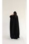 MWT5190 - عباية اسود ناعمة و يومية مع تدخيلات دانتيل - 7