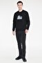 Men's Black Cotton Standard Fit Regular Cut Crew Neck Sweatshirt - 2