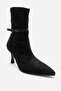 Andora Black Suede Women's Heeled Boots - 7