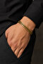 Wicker Detailed Stainless Steel Chain Men's Bracelet