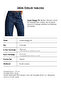 Women's Dark Blue 2W6-5 Super Baggy Special Design Denim Jeans with Suede Side Detail - 6