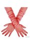 Spt-Gld Long Length Red Polka Dot Red Color Adult Tulle Gloves (160140) 55 cm