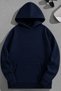 Unisex 3 Thread Cotton Navy Blue Calif89 Loose Fit Sweatshirt Hoodie - 2