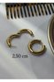 2.50 cm Gold Color Steel Hoop Earrings