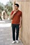 Tile Men's Striped Polo Collar T-Shirt - 4