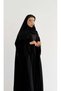 MWT5190 - عباية اسود ناعمة و يومية مع تدخيلات دانتيل - 3