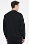 Men's Black Cotton Standard Fit Regular Cut Crew Neck Sweatshirt - 5
