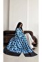 MWT2094 - Blue Polka Dot Abaya | عباية منقطة سماوي - 5