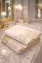 Berila Velvet Towel Cream&Cappicuno Towel Set-Hand&Face Towel Set 50&90