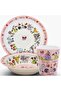 Melamine Food Plate, Bowl and Drinking Cup - Secret Garden