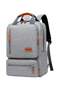 Anti-Theft Travel Backpack Grey/Orange
