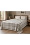 Pearl Plaid Vintage Plain Pique Set – Off-White Gray Plaid Pattern – Single, Double and King Sizes