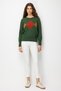 Women's Crew Neck Front Diamond Patterned Wool Sweater K.Yosun - 2