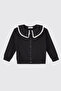 Baby Girl Zippered Sweatshirt and Elastic Waist 2-Piece Navy Blue Tracksuit Set - 2