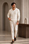 Men's Slim Fit Ribbed Polo Collar Knit Sweater - 2