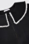 Girl's 2-Piece Navy Blue Tracksuit Set with Lace Detail on the Edge - 7