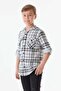 Plaid Patterned Hooded Boy's Shirt - 6