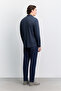 Men's Indigo Paste Detailed Textured Technical Classic Collar Long Sleeve Regular Fit Shirt A62Y2000 - 5