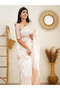 White Silk Saree - MAF3017 | White - 4