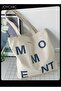 Korean Style Women's One-shoulder Canvas Bag with Zipper Portable Canvas Bag Suitable for Going out Attending Classes and Strolling - 2