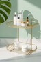 Gold 2-Tier Metal Soap Dish & Shampoo Dispenser Bathroom Corner Holder