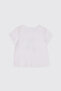 Baby Girl Printed Short Sleeve White T-Shirt - 2