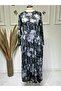 Women's New Season Floral Patterned Combed Cotton Dress