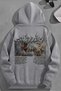 Unisex 3 Thread Cotton Gray Angelstarting Loose Fit Sweatshirt Hoodie