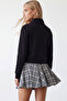 Women's Black Stand Collar Decorative Buttoned Zippered Stand Collar Jacket Alc-X15805 - 6