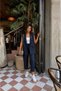 Casual Suit with Striped Vest