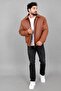 Winter Filled Fur Inside O Oversized Faux Leather Coat Kmd_50502 - 6