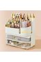 Makeup Organizer with Drawers, Rotating Cosmetic Brush Holder, Countertop Storage for Vanity, Bathro
