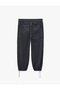 Cotton Comfortable Fit Elastic Waist Gabardine Cuffed Lace-Up Cargo Pocket Barrel Trousers - 5