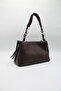 Women's Brown Knitted Strap Lined Zipper Closure Crossbody Hand, Arm and Shoulder Bag - 3