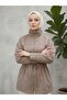 Hakim Collar Tunnel Detail Zippered Jacket-Mink - 4