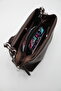 Women's Brown Knitted Strap Lined Zipper Closure Crossbody Hand, Arm and Shoulder Bag - 5