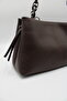 Women's Brown Knitted Strap Lined Zipper Closure Crossbody Hand, Arm and Shoulder Bag - 6