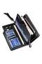 Flap Closure Leather Wallet Black - 3