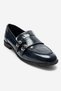 Daly Navy Blue Wrinkled Patent Leather Genuine Leather Buckle Women's Loafer Shoes - 4