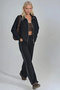 Modal Textured Zippered Sweatshirt & Trousers Two-Piece Set - 3