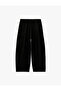 Elastic Waist, Lace-Up, Pocketed Fabric Barrel Trousers - 2