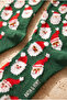 Unisex Santa Claus Boxed Cotton Socks Green - 4