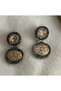 Xuping Antique Oxide Pendant Bohemian Vintage Earrings - Black Zircon Stone Hammered Champagne Crystal Authentic Women's Earrings - 5