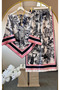 Digital Satin Look Women's Suit