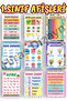 1. Classroom Lesson Poster Set Classroom Posters 10 Pieces 30X42Cm A3- New Curriculum Elementary School Preschool Educational Classroom Board Decoration Set 300Gr Thick Art Paper Wall Posters Educational Materials