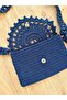 Handmade Knitted Portfolio Bag, Stylish Women's Bag with Shoulder & Hand Straps and Magnetic Closure - 2