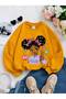 3 Yarn Combed Cotton Girls Printed Unisex Children's Crewneck Sweat Qa6